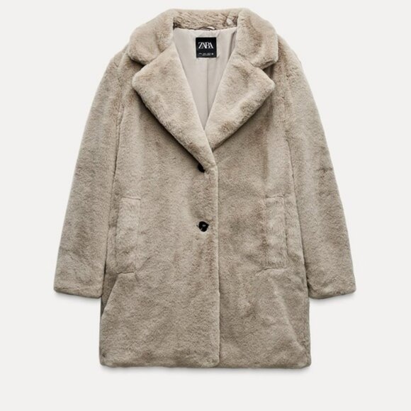 Zara Jackets & Blazers - ZARA FAUX FUR COAT